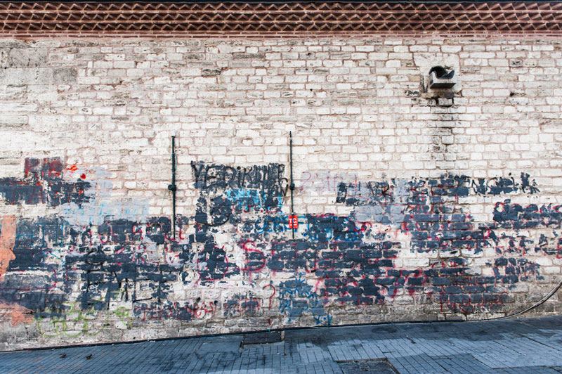 Bearbeitete Fassade am Taksim Platz